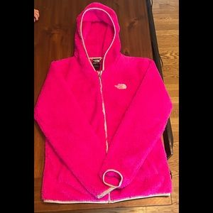 Large North Face fuzzy jacket